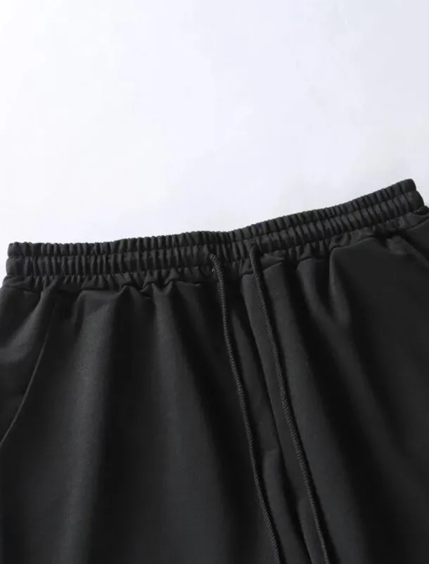 Men's T-shirt Suits Tee & Drawstring Waist Pants Short Sleeves Crew Neck Summer Gymnatics Casual Color Block Street Style Vacation Daily Wear Activewear Army Green Black Yellow Top Tee for Men