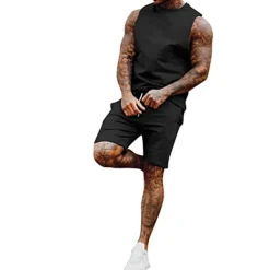 Men's T-shirt Suits Tracksuit Tennis Shirt Shorts and T Shirt Set Short Sleeve Sports Designer Casual 2 Piece Black White Army Green Top Tee for Men