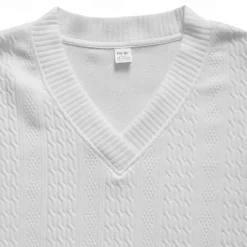 Men's T-shirt Suits Tracksuit Tees and Drawstring Long Pants Long Sleeve V Neck Spring & Fall Plain Gymnatics Casual 2 Piece Knitting Vacation Daily Wear Activewear Black White Navy Blue Top Tee for