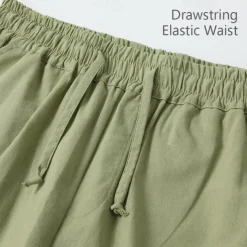 Men's Turtles Sea Creatures Shorts Cotton Linen Shorts Mid Waist Hawaiian Vacation Dailywear Holiday Pocket Drawstring Elastic Waist Designer Clothing Apparel