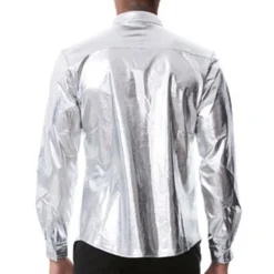 Men's Tuxedo Shirts Plain Party Holiday Silver Black Long Sleeve Turndown Spring & Fall Clothing Apparel Button-Down