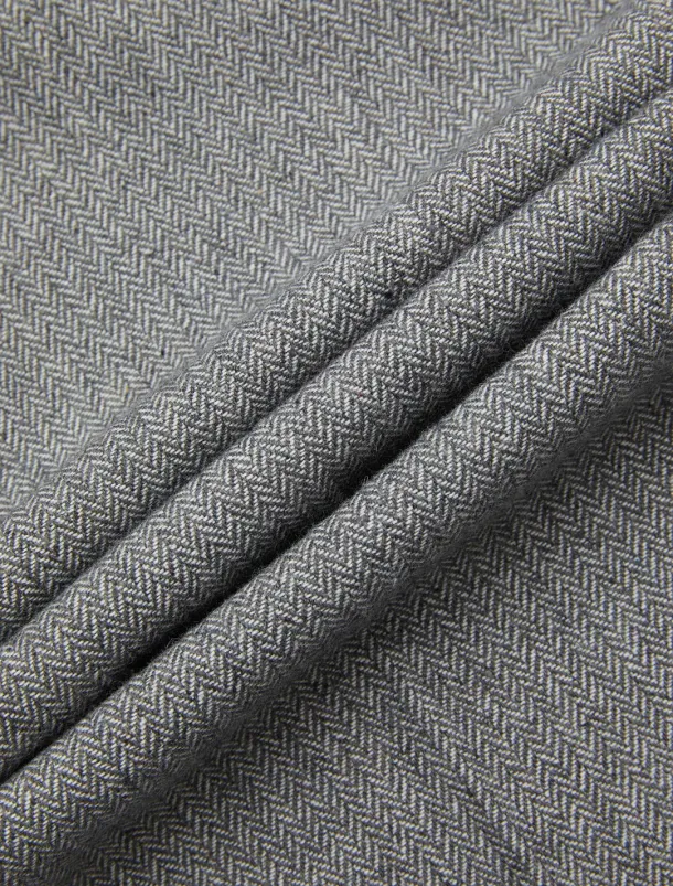 Men's Tweed Blazer Closure collar Retro Vintage Herringbone Blazer Brown khaki Dark Grey Plus Size Single Breasted Two-buttons