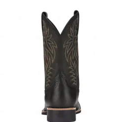 Men's Two-Tone Faux Leather Western Cowboy Boots – Classic Embroidered Design, Durable Construction, Perfect for Riding, Outdoor, and Casual Wear