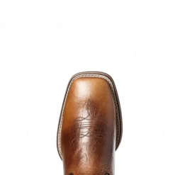 Men's Two-Tone Faux Leather Western Cowboy Boots – Classic Embroidered Design, Durable Construction, Perfect for Riding, Outdoor, and Casual Wear