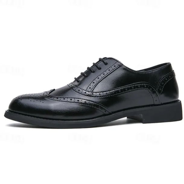 Men's Two-Tone Wingtip Oxford Brogue Shoes in Brown and White, Genuine Leather Gatsby-Inspired 1920s Vintage Dress Shoes for Wedding, Jazz Party, and Formal Events