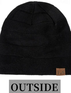 Men's Unisex Beanie Hat Winter Hats Beanies Skull Cap Knit Hat Black Wine Polyester Knitted Cozy Daily Wear Going out Solid / Plain Color Warm
