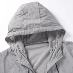 Men's UPF 50+ UV Sun Protection Zip Up Hoodie Long Sleeve Fishing Running Hiking Jacket Summer Outdoor Windproof Ultra Light (UL) Quick Dry Outerwear Coat Top Climbing Beach Yellow Blue Grey White