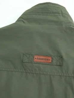 Men's Vest Gilet Fishing Vest Hiking Vest Daily Date Vacation Fashion Casual Spring & Fall Pocket Nylon Comfortable Plain Zipper Stand Collar Regular Fit Black Red Royal Blue Khaki Vest