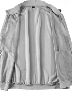 Men's Vest Gilet Fishing Vest Hiking Vest Gilet Jacket Outdoor Street Daily Going out Streetwear Casual Spring Fall Pocket Polyester Nylon Breathable Plain Zipper Stand Collar Regular Fit Black White