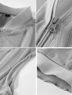 Men's Vest Gilet Fishing Vest Hiking Vest Gilet Jacket Outdoor Street Daily Going out Streetwear Casual Spring Fall Pocket Polyester Nylon Breathable Plain Zipper Stand Collar Regular Fit Black White