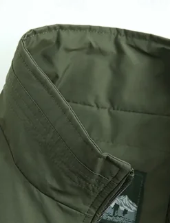 Men's Vest Gilet Fishing Vest Hiking Vest Daily Date Vacation Fashion Casual Spring & Fall Pocket Nylon Comfortable Mountain Zipper Stand Collar Regular Fit Black Khaki Army Green Dark Blue Vest