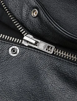 Men's Vest Gilet Leather Vest Daily Vacation Weekend Fashion Casual Fall & Winter Pocket 60% Cotton Comfortable Plain Zipper Stand Collar Regular Fit Black Vest