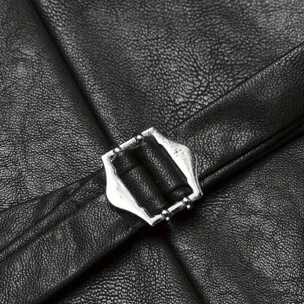 Men's Vest Gilet Vacation Daily Date Fashion Casual Spring Fall Buttons Pocket Faux Leather Comfortable Plain Single Breasted One-button Lapel Regular Fit Dark Brown Black Red Light Brown Vest