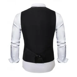 Men's Vest Waistcoat Gilet Performance Vacation Stage Fashion Casual Summer Spring Sequins Buttons Pocket Polyester Comfortable Plain Single Breasted One-button Lapel Regular Fit Silver Black Vest