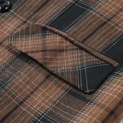 Men's Vest Waistcoat Gilet Vacation Party Business Fashion Casual Spring & Fall Buttons Pocket Polyester Comfortable Plaid Double Breasted Lapel Regular Fit Light Coffee Black Dark Gray Coffee Vest