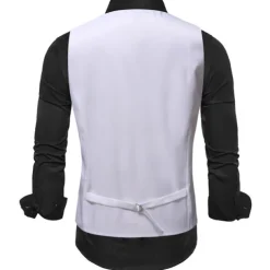 Men's Vest Waistcoat Gilet Wedding Office & Career Daily Wear Party / Cocktail Business Modern Contemporary Spring Fall Embroidered Pocket Print Button-Down Polyester Soft Outdoor Comfortable Flower