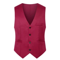 Men's Vest Waistcoat Wedding Daily Wear Going out Festival Business Basic Fall & Winter Pocket Polyester Breathable Soft Comfortable Solid Colored Single Breasted V Neck Regular Fit Black Cream Gray