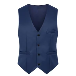 Men's Vest Waistcoat Wedding Daily Wear Going out Festival Business Basic Fall & Winter Pocket Polyester Breathable Soft Comfortable Solid Colored Single Breasted V Neck Regular Fit Black Cream Gray