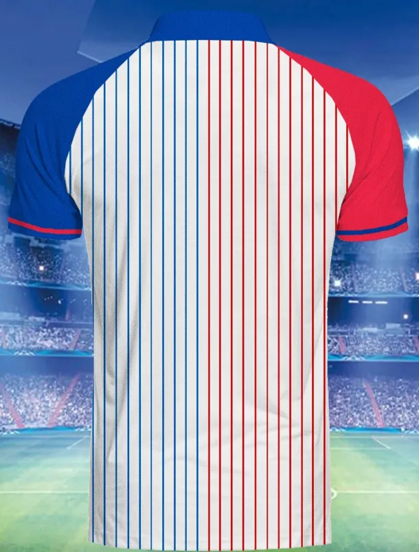 Men's Veterans Patriotic Sports Polo Shirts Golf Shirt Short Sleeve Polo Shirts Collared Shirts Casual Sportswear Vacation Wear Buttons 3D Print Spring & Summer White