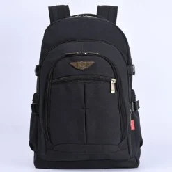 Men's Vintage Canvas Backpack for Travel and School – Large Capacity Military-Style Rucksack with Multi-Pocket Design for Outdoor, Hiking, or Daily Use