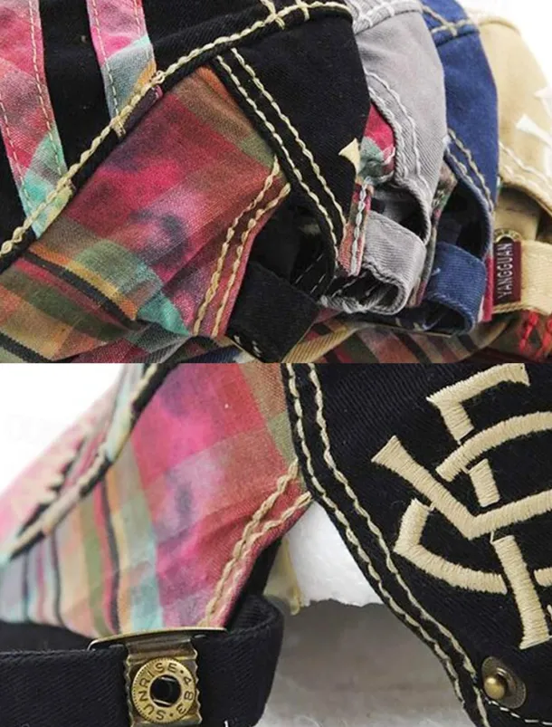 Men's Vintage Patchwork Flat Cap with Adjustable Strap – Casual Stylish Newsboy Hat for All Seasons