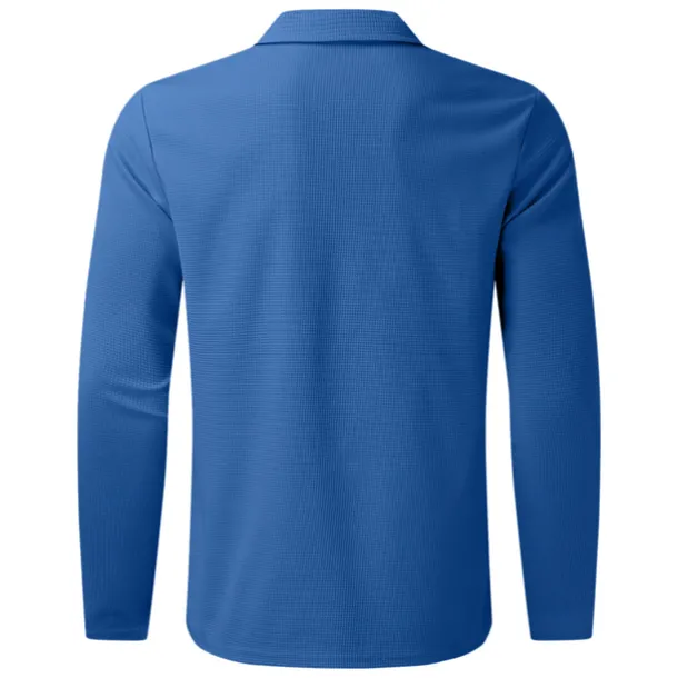 Men's Waffle Polo Shirt Quarter Zip Polo Going out Gym Turndown Quarter Zip Long Sleeve Sportswear Casual Solid Color Tartan Patchwork Zipper Fall & Winter Regular Fit Black White Yellow Blue Orange