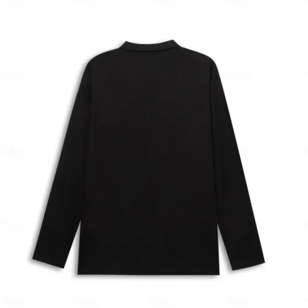 Men's Waffle Polo Shirt Quarter Zip Polo Going out Gym Turndown Quarter Zip Long Sleeve Sportswear Casual Solid Color Tartan Patchwork Zipper Fall & Winter Regular Fit Black White Yellow Blue Orange