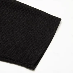 Men's Waffle Polo Shirt Quarter Zip Polo Going out Gym Turndown Quarter Zip Long Sleeve Sportswear Casual Solid Color Tartan Patchwork Zipper Fall & Winter Regular Fit Black White Yellow Blue Orange