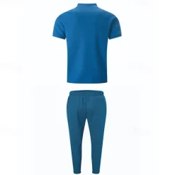 Men's Waffle Polo Shirt Quarter Zip Polo Daily Holiday Quarter Zip Short Sleeve Fashion Basic Plain Spring & Summer Regular Fit Black White Blue Khaki Gray Waffle Polo Shirt