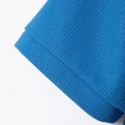 Men's Waffle Polo Shirt Quarter Zip Polo Daily Holiday Quarter Zip Short Sleeve Fashion Basic Plain Spring & Summer Regular Fit Black White Blue Khaki Gray Waffle Polo Shirt