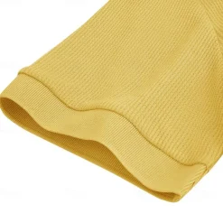 Men's Waffle Polo Shirts Zip Polo Casual Holiday Lapel Quarter Zip Short Sleeve Fashion Basic Plain Quarter Zip Summer Regular Fit Yellow Navy Blue Green Waffle Polo Shirts