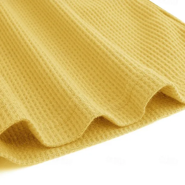 Men's Waffle Polo Shirts Zip Polo Casual Holiday Lapel Quarter Zip Short Sleeve Fashion Basic Plain Quarter Zip Summer Regular Fit Yellow Navy Blue Green Waffle Polo Shirts