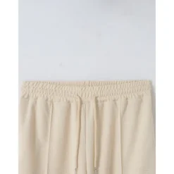 Men's Waffle Shirt Polo Tee Pants Sets Long Sleeve Quarter Zip Solid Color Knitwear Fashion Pocket Home Office / Career Street Black Ivory Blue Top Tee for Men