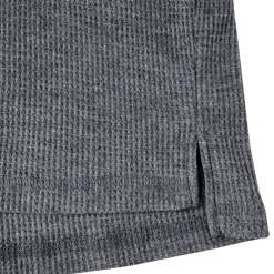 Men's Waffle Shirt T Shirt Tee Top Long Sleeve Shirt Long Sleeve Crew Neck Spring & Fall Plain Fashion Designer Basic Knitted Vacation Street Going out Dark Brown Dark Grey Black Top Tee for Men