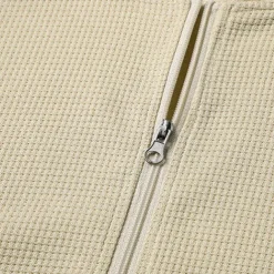 Men's Waffle Shirt T-shirt Suits 2 Pieces Outfits Tee & Shorts Short Sleeve Quarter Zip Summer Plain Fashion Casual 2 Piece Vacation Daily Wear Going out Black khaki Gray Top Tee for Men