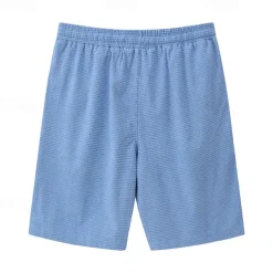 Men's Waffle Shorts Shorts Summer Shorts Casual Shorts Pocket Drawstring Elastic Waist Plain Comfort Breathable Short Outdoor Vacation Sport Casual Black White Micro-elastic