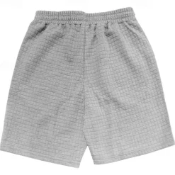 Men's Waffle Shorts Sweat Shorts Shorts Summer Shorts Beach Shorts Pocket Drawstring Elastic Waist Plain Comfort Breathable Short Outdoor Sports Classic Casual Black White