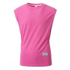 Men's Waffle Tee Tank Top Vest Top Undershirt Sleeveless Crew Neck Summer Plain Fashion Designer Basic Classic Vacation Street Going out Black White Pink Top Tee for Men