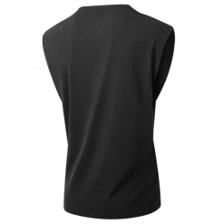 Men's Waffle Tee Tank Top Vest Top Undershirt Sleeveless Crew Neck Summer Plain Fashion Designer Basic Classic Vacation Street Going out Black White Pink Top Tee for Men