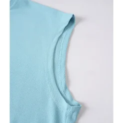 Men's Waffle Tee Tank Top Vest Top Undershirt Sleeveless Crew Neck Summer Plain Fashion Designer Basic Classic Vacation Street Going out Black White Pink Top Tee for Men