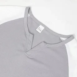 Men's Waffle Tee Waffle Shirt T Shirt Tee Top Long Sleeve V Neck Spring & Fall Color Block Fashion Designer Basic Patchwork Street Sport Casual Daily Black Gray Navy Blue Top Tee for Men