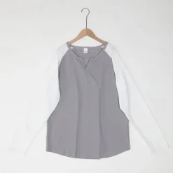 Men's Waffle Tee Waffle Shirt T Shirt Tee Top Long Sleeve V Neck Spring & Fall Color Block Fashion Designer Basic Patchwork Street Sport Casual Daily Black Gray Navy Blue Top Tee for Men