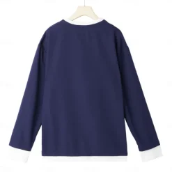 Men's Waffle T-shirt Pullover Sweatshirt Tee Top Long Sleeve Shirt Long Sleeve Crew Neck Spring & Fall Plain Fashion Designer Basic Fashion Fake two piece Vacation Street Going out Dark Brown Army