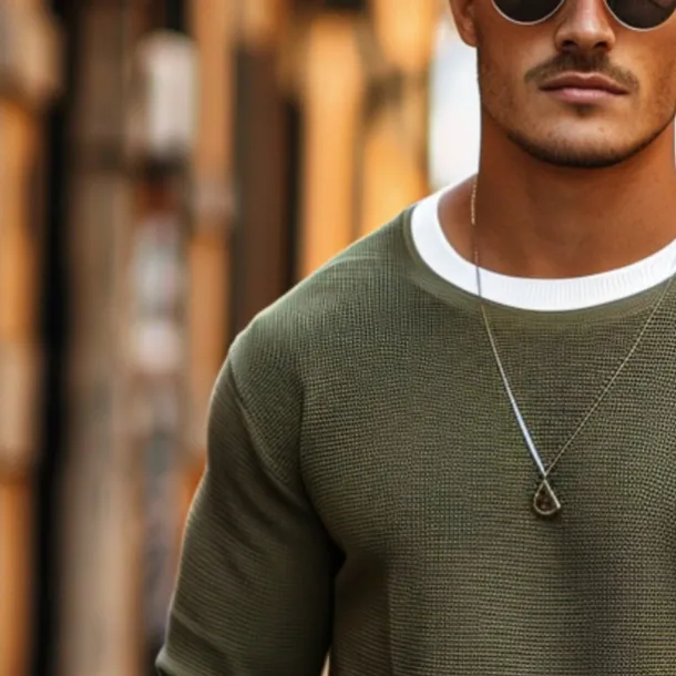 Men's Waffle T-shirt Pullover Sweatshirt Tee Top Long Sleeve Shirt Long Sleeve Crew Neck Spring & Fall Plain Fashion Designer Basic Fashion Fake two piece Vacation Street Going out Dark Brown Army