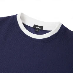 Men's Waffle T-shirt Pullover Sweatshirt Tee Top Long Sleeve Shirt Long Sleeve Crew Neck Spring & Fall Plain Fashion Designer Basic Fashion Fake two piece Vacation Street Going out Dark Brown Army