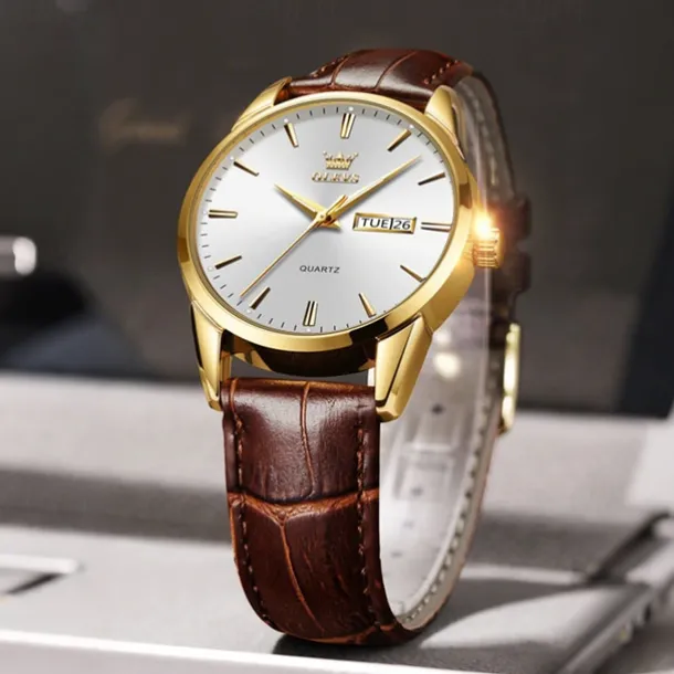 Men's Watches Luminous Calendar Week Display Chronograph Multifunction Quartz Watch Waterproof Sports Men'S Watches