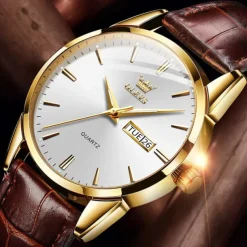 Men's Watches Luminous Calendar Week Display Chronograph Multifunction Quartz Watch Waterproof Sports Men'S Watches