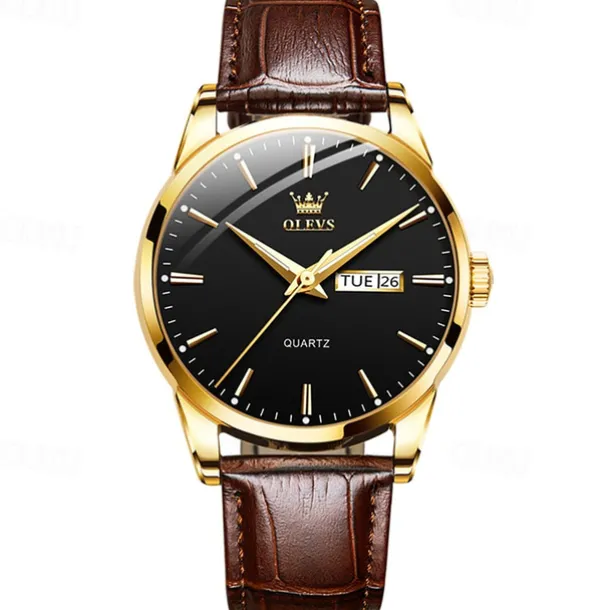 Men's Watches Luminous Calendar Week Display Chronograph Multifunction Quartz Watch Waterproof Sports Men'S Watches