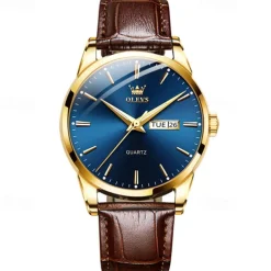 Men's Watches Luminous Calendar Week Display Chronograph Multifunction Quartz Watch Waterproof Sports Men'S Watches