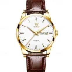 Men's Watches Luminous Calendar Week Display Chronograph Multifunction Quartz Watch Waterproof Sports Men'S Watches